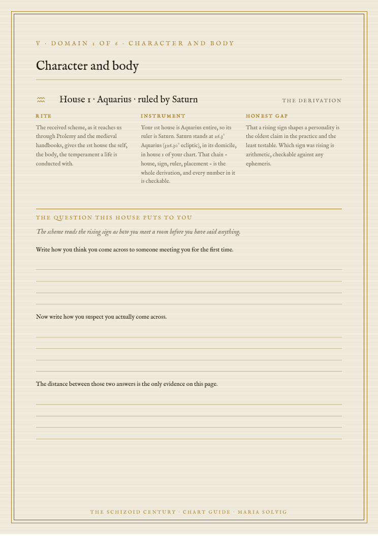 A worksheet page - the derivation above, the question that house puts to you and ruled space below.